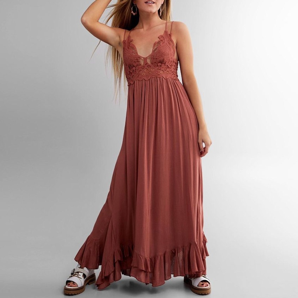 Free People Adella Maxi Dress in copper